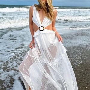 12th Tribe White Maxi Dress